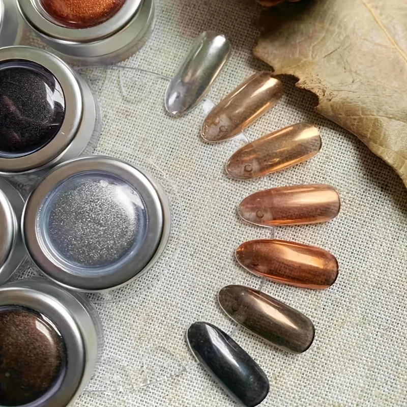 مرآة سحرية ملونة من Polvo para uñas، polvo de uñas de titanio souper brante، inodoro، polvo fina، Adeado para princi #1