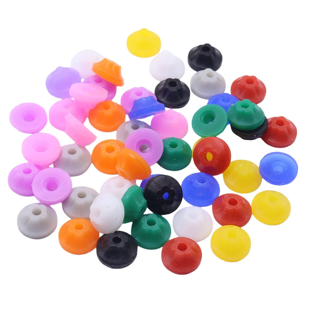 20 Stück weiche Silikon-Nagelstaubstopper, 3/32 Zoll Schaft, Bohrerabdeckungen, E-Datei-Anti-Staubkappen, Nagelwerkzeug-Zubehör, Mischungsfarbe