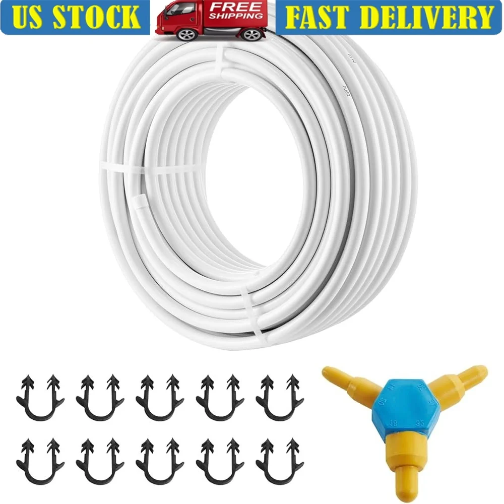 

Aluminum Plastic Composite Radiant Floor PEX Pipe 164ft 0.79in Diameter Oxygen Barrier High Pressure Flexibility Installation