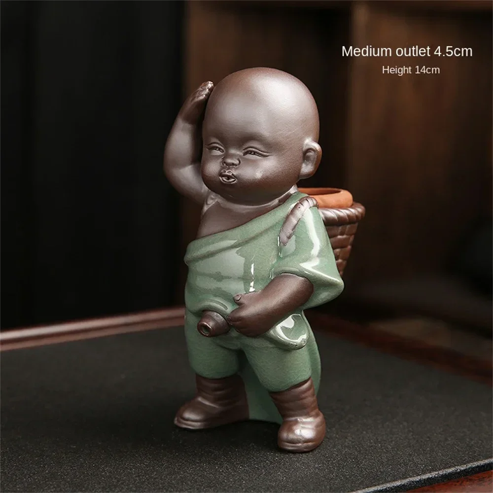 الأرجواني الرمال تبول صنبور رذاذ الماء الشاي الحيوانات الأليفة الديكور ليتل الراهب الشاي المساعد على التحلل الصبي الشاي تصفية الملحقات