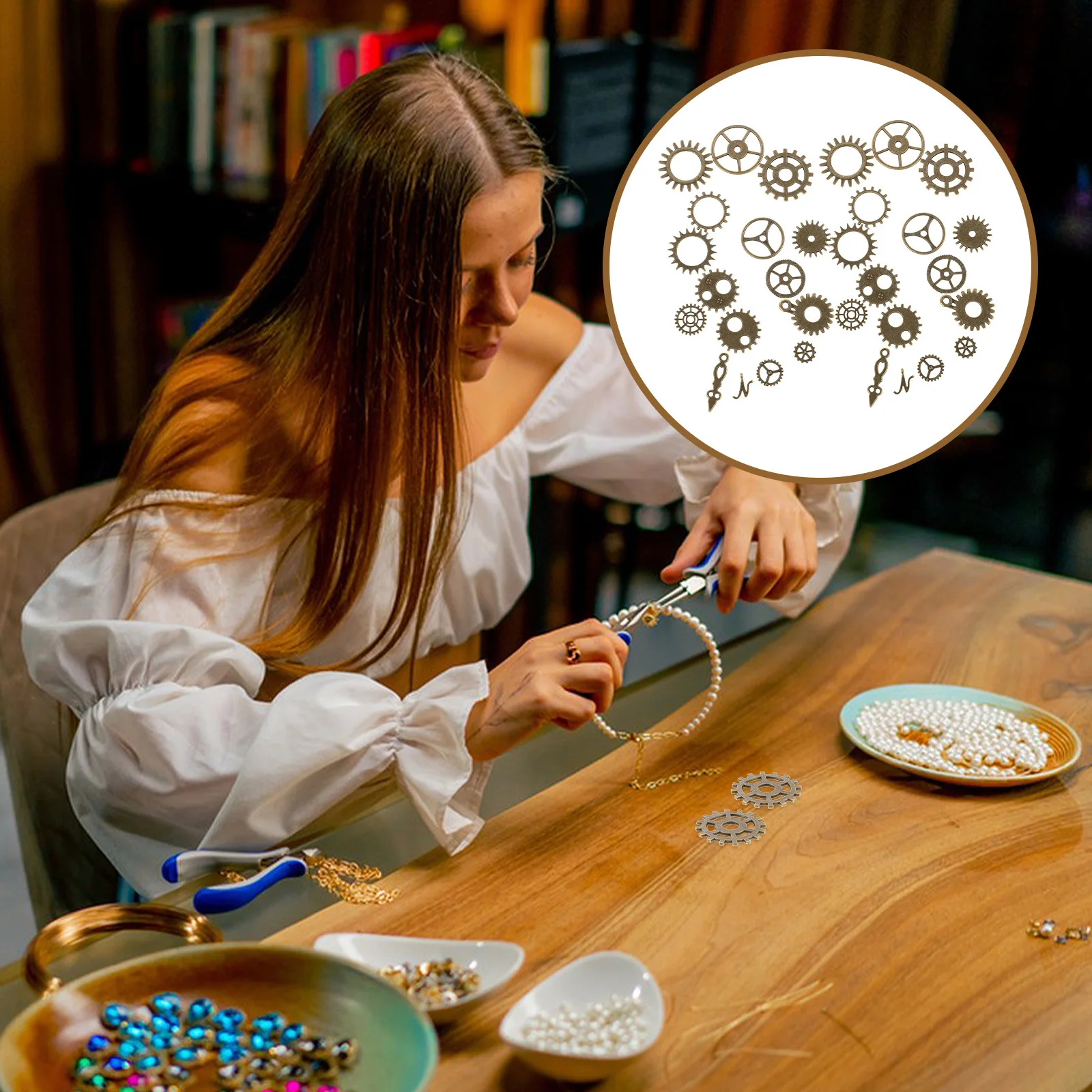 

1 set 1 Set Mixed Steampunk Gear Charms Zinc Alloy Antiqued Finish Vintage Metal Pendants For Diy Jewelry Making Craft Projects