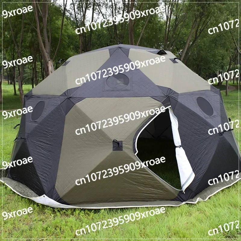 Winter Ice Fishing 5-6 Person Warm Dome Camping Tent Custom Outdoor Large Space Camping Cotton Insulated