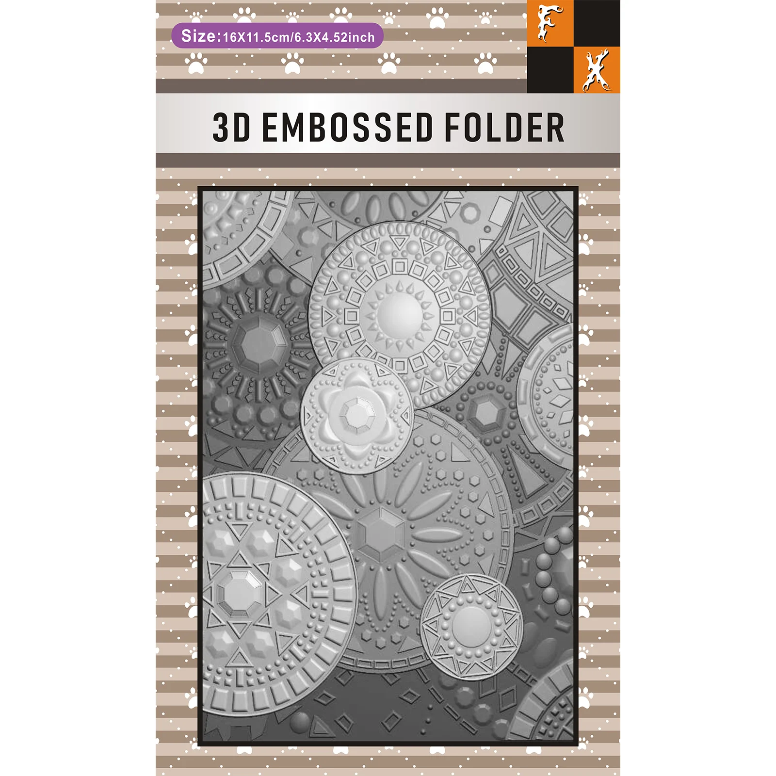 Flower embossed plastic folder for DIY card making and scrapbook - 