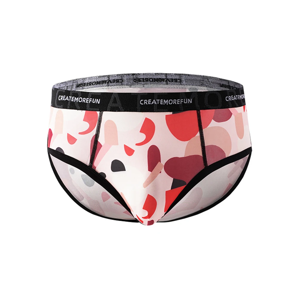 الرجال مثير ملخصات الملابس الداخلية الحقيبة سراويل متوسطة الخصر السراويل الجليد الحرير الصيف محدب الحقيبة السروال مثلي الجنس الملابس الداخلية Peni #1