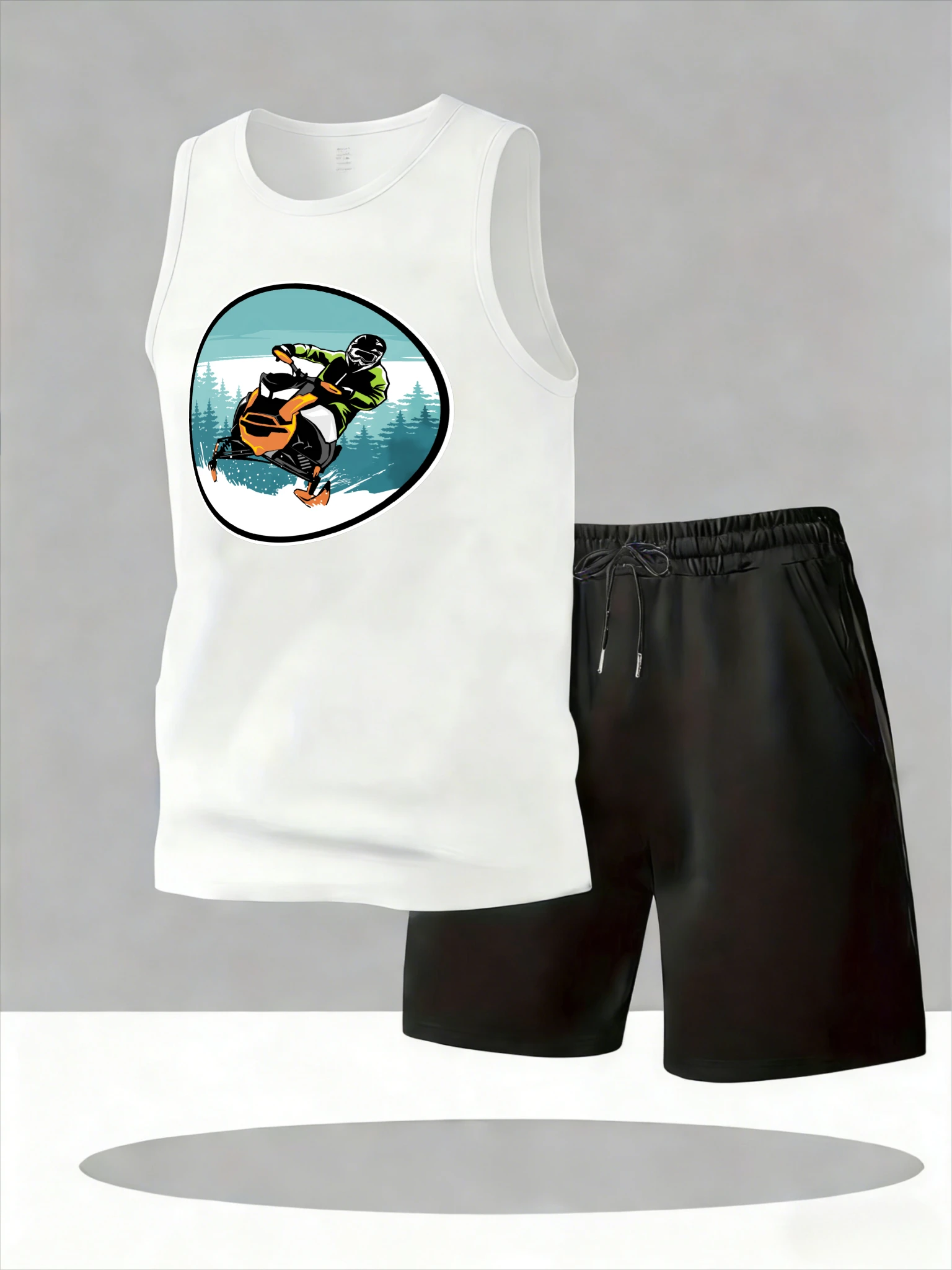 

Men's Tank Top Sets 2026 Summer Quick drying sports running Old money man sports two-piece Breathable crewneck oversize beach