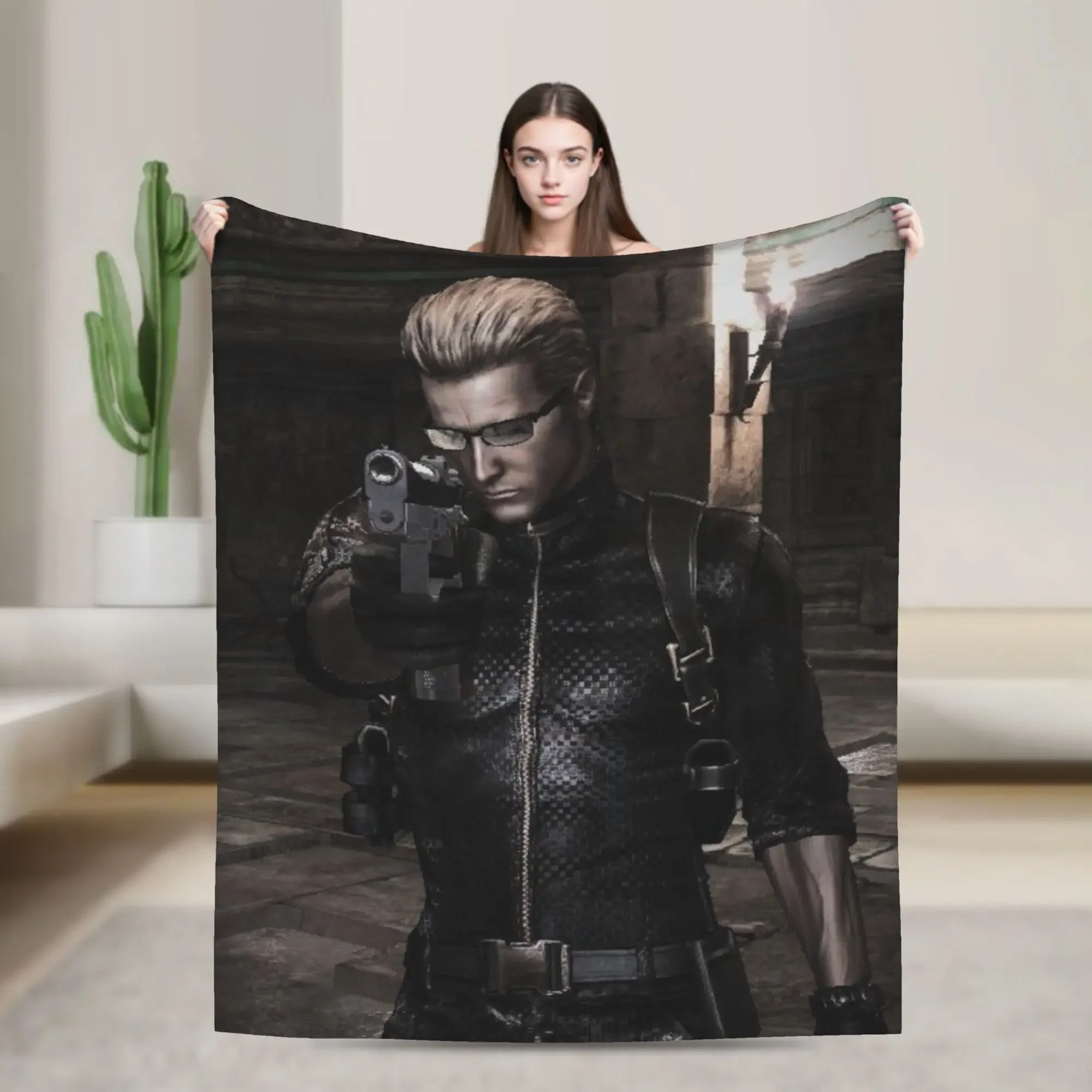 

Супермягкое одеяло Albert Wesker из флиса и фланели премиум-класса, легкое, уютное и теплое, для всех сезонов