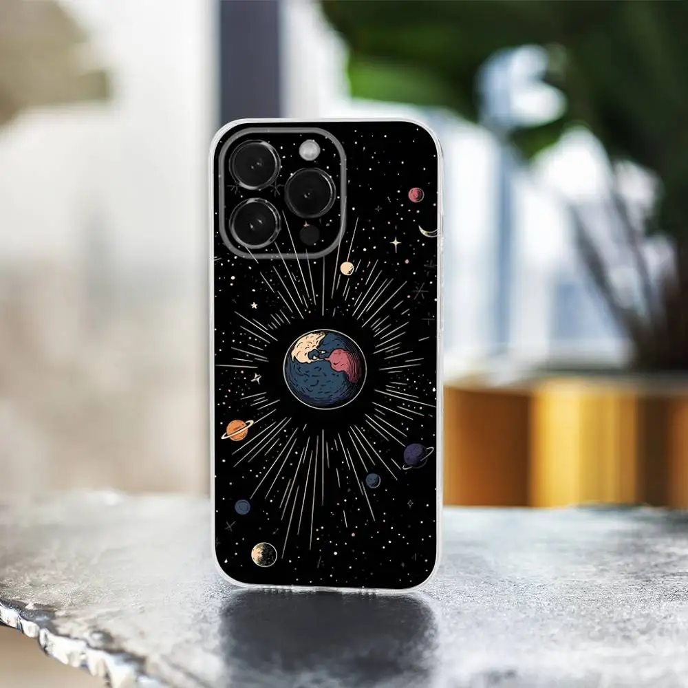 12星座 iPhone 16,15,14,13,12,11 Pro,Max,Plus,X,XS,XR,SE,Mini用 透明 ソフトケース