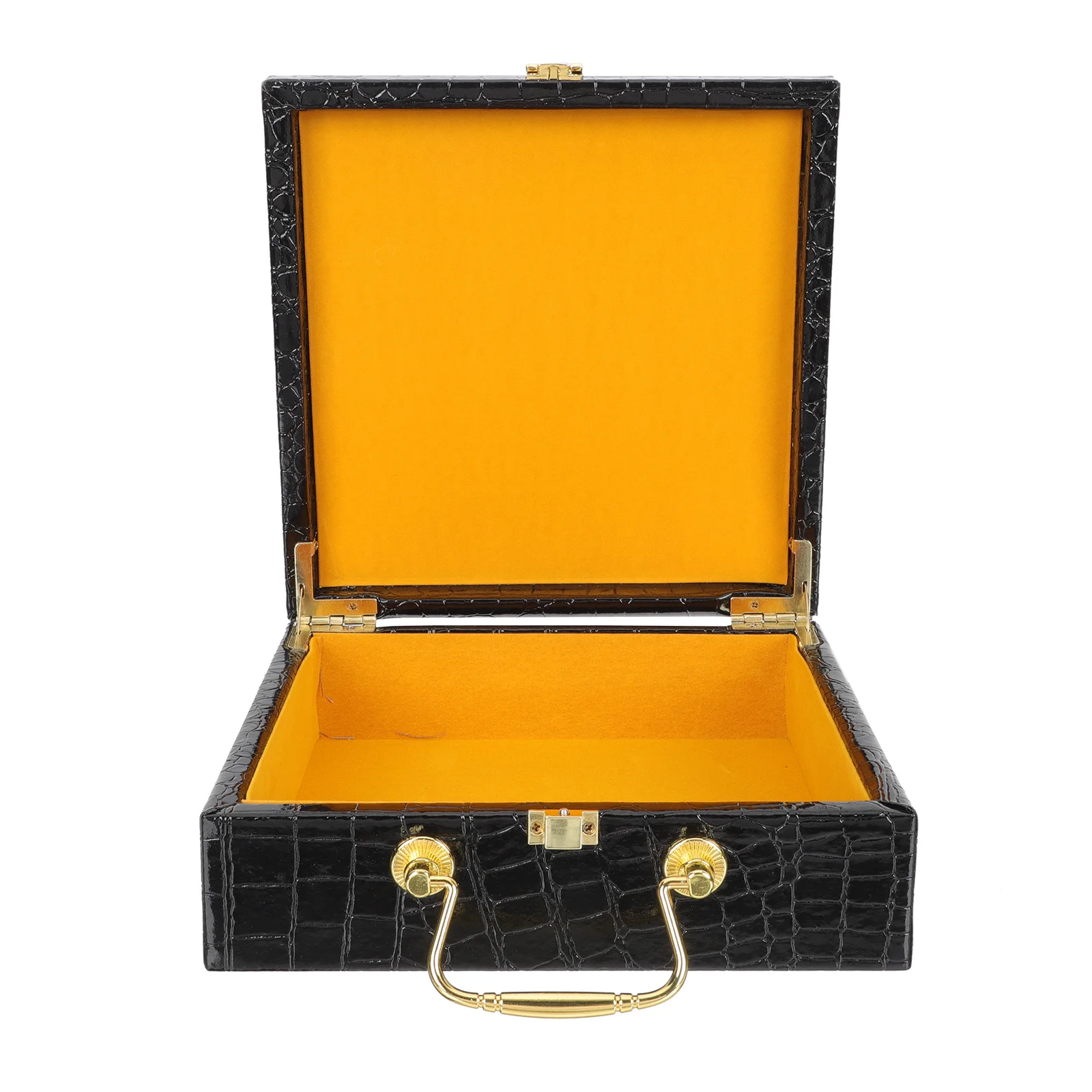 

Cigar Storage Box Wooden Iron Crocodile Print Round Edge Portable Humidor For Fresh Supply Gift Case