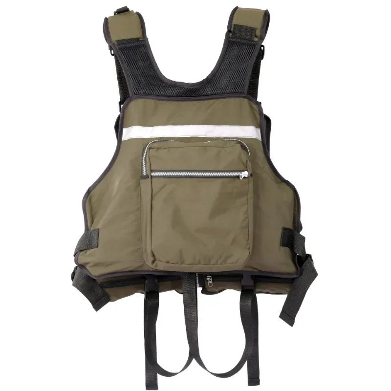 سترة نجاة لصيد الأسماك للرجال البالغين، بدلة طفو الصيد مع حزام سترة نجاة سترة تيار طوف رغوة الصيد القابلة للإزالة #3