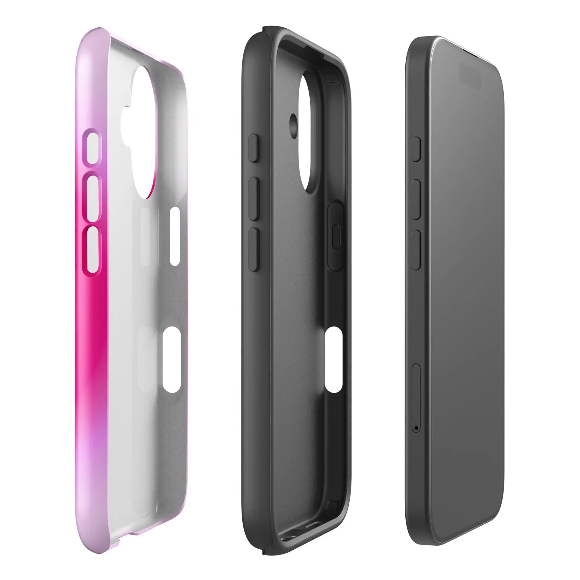 Telefoonhoesje voor iPhone 16 15 14 13 12 11 X XS XR XSMAX 7 8 Pro Max Plus Luxe dubbellaagse achterkant Roze Evil Eye Aura