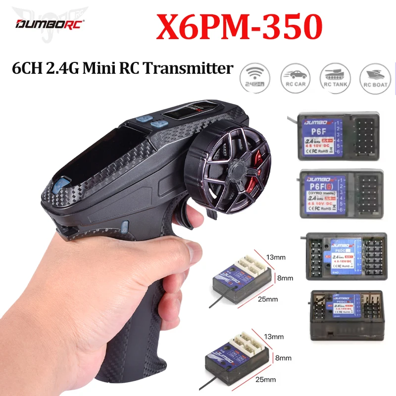 

DUMBORC X6PM-350 Комплект радиоуправляемого передатчика и приемника BL3F/P6FG/P6FP/P4FMG 2,4 ГГц RC Контроллер 6CH RC Автомобиль Лодка Танк Модель Часть Игрушка