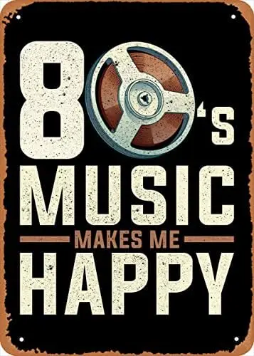 Muecddoa Movie Poster Retro Metal Sign 80s Music My Designs Wall Art Wall Art Decor Sign - 12 x 8 inch
