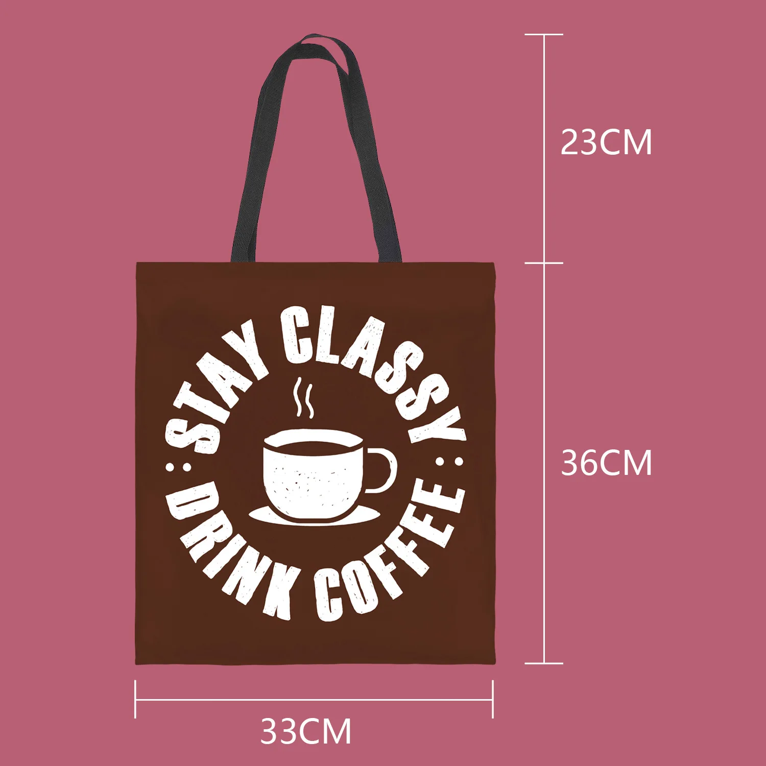 Coffee Shop Advertisement Bag Gift Handbag Fashion Handbag Large Capacity Shopping Totes Ladies Shopping Bag Can Be Personailzed