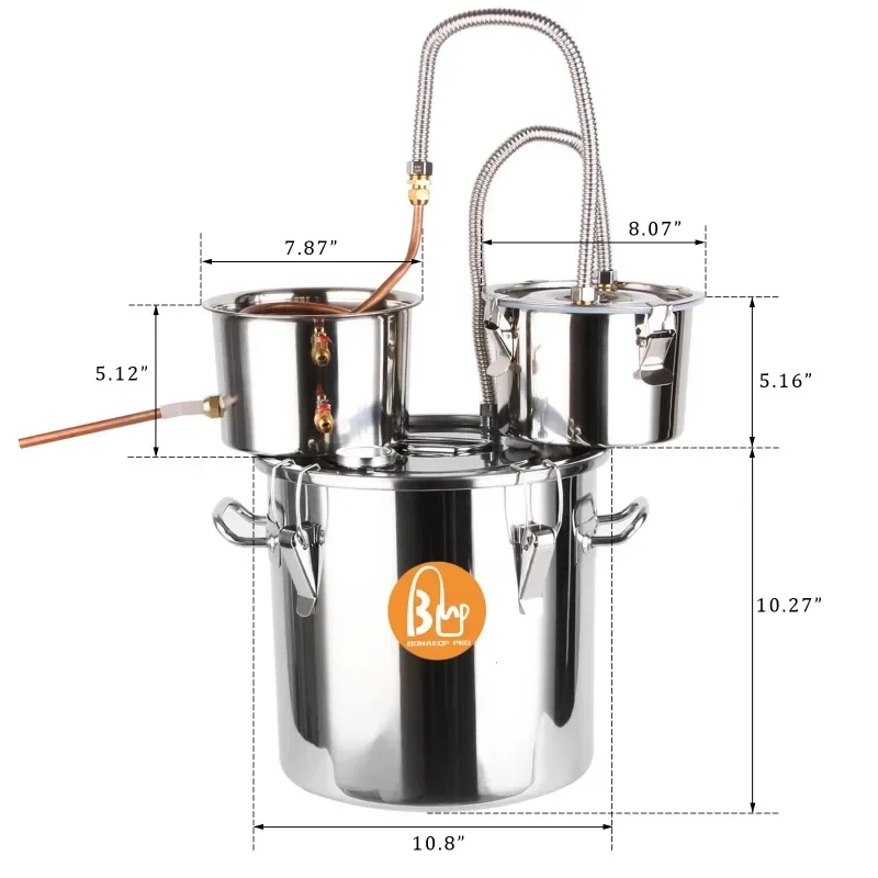 12l Moonshine Still Diy Brewing Alcohol Wine Distiller Home