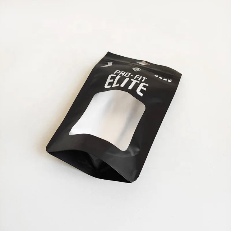 2025Customized. Package Proof Stand Up Matte Zip Pu Zipper Plastic Packaging Clothes Sock Bags