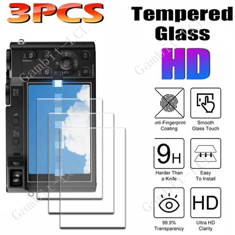 3PCS Tempered Glass For Panasonic Lumix S9 ZS300 TZ300 TZ99 ZS99 TZ95 ZS80 TZ90 ZS70 FZ80 FZ82 FZ80D FZ82D Screen Protector Film