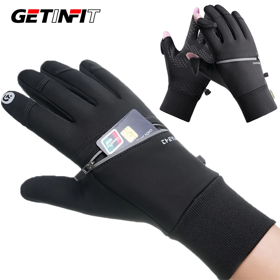 AliExpress GETINFIT Winter Gloves Shock Absorption Wear Resistance Windproof Waterproof Wrist Extended Warmth Cycling Touchscreen Gloves