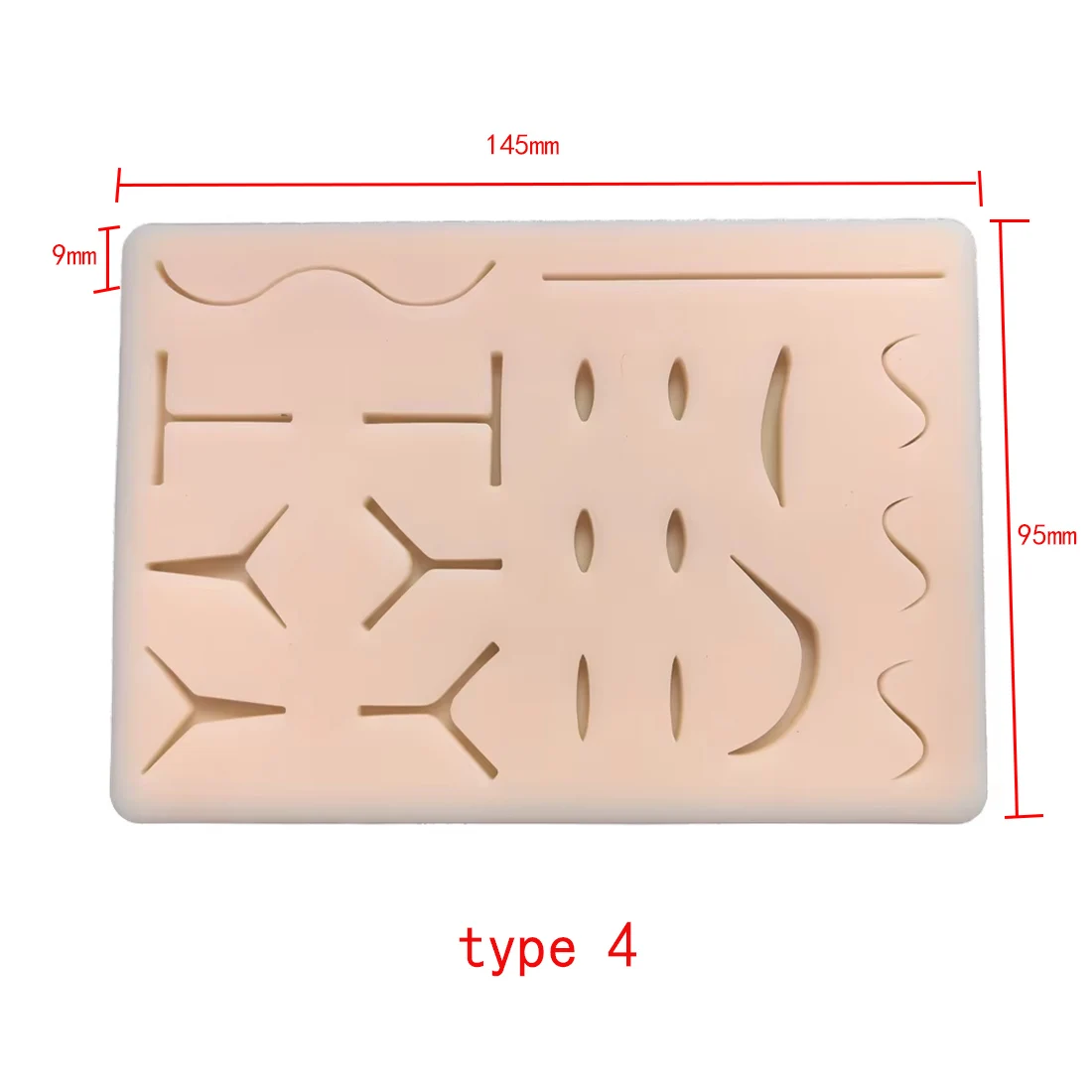 

Набор для тренировки наложения швов на силиконовой кожной подложке: хирургическая модель раны для практики хирургов, медицинских работников, тренировки по наложению травматических швов