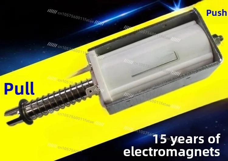 Push-pull Electromagnet Long Stroke 60mm Large Thrust Suction 15kg Miniature AC DC 24V 220V