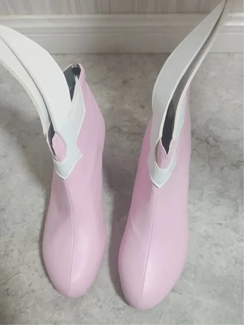 Fate Kaleid Liner PRISMA ILLYA Illyasviel von Einzbern Cosplay Kostüm Schuhe Anime Rosa Niedliche handgemachte Kunstlederstiefel