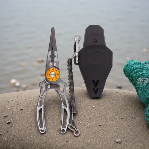 New Fishing Pliers T6-6061 Aluminum Alloy Scissors Line Cutter Hooks Remover Portable Split Ring Opener Outdoor Fishing Tools