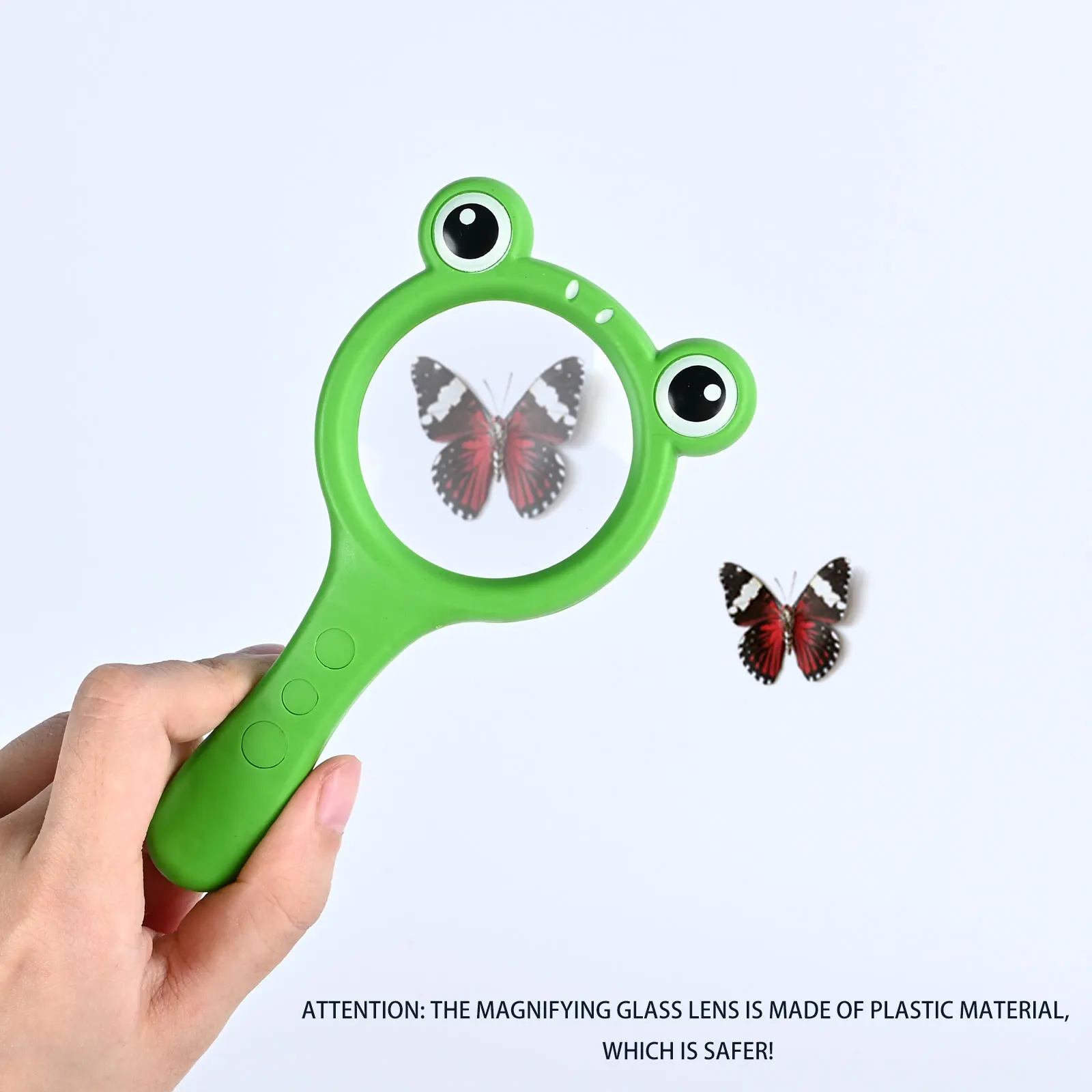 1PC Handheld Magnifier 5X-10X with Non-Slip Cute Cartoon Animal Design Magnifying Glass for Science Education and Experiment Toy