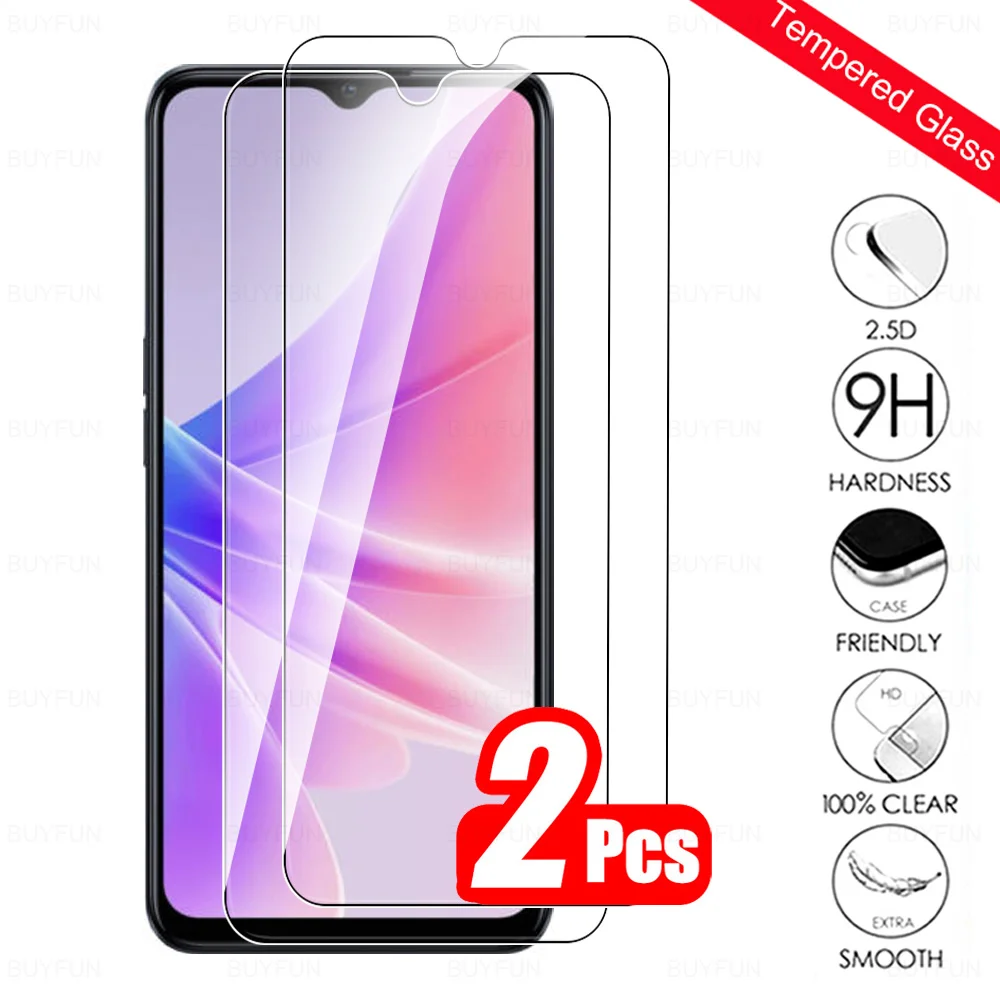 2Pcs For Oppo A17 A17k A57 A57s A57e A77 A77s 4G Screen Protector Tempered Glass On for Oppo A18 A38 A58 A78 A98 5G Glass Cover