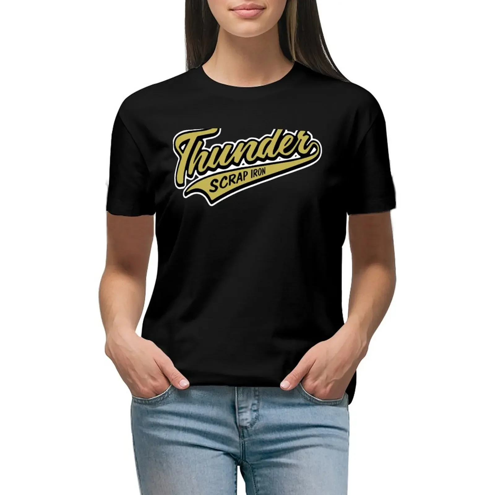 

Thunder Senior Softball T-Shirt graphics plus sizes anime quick-drying white t shirts for Women