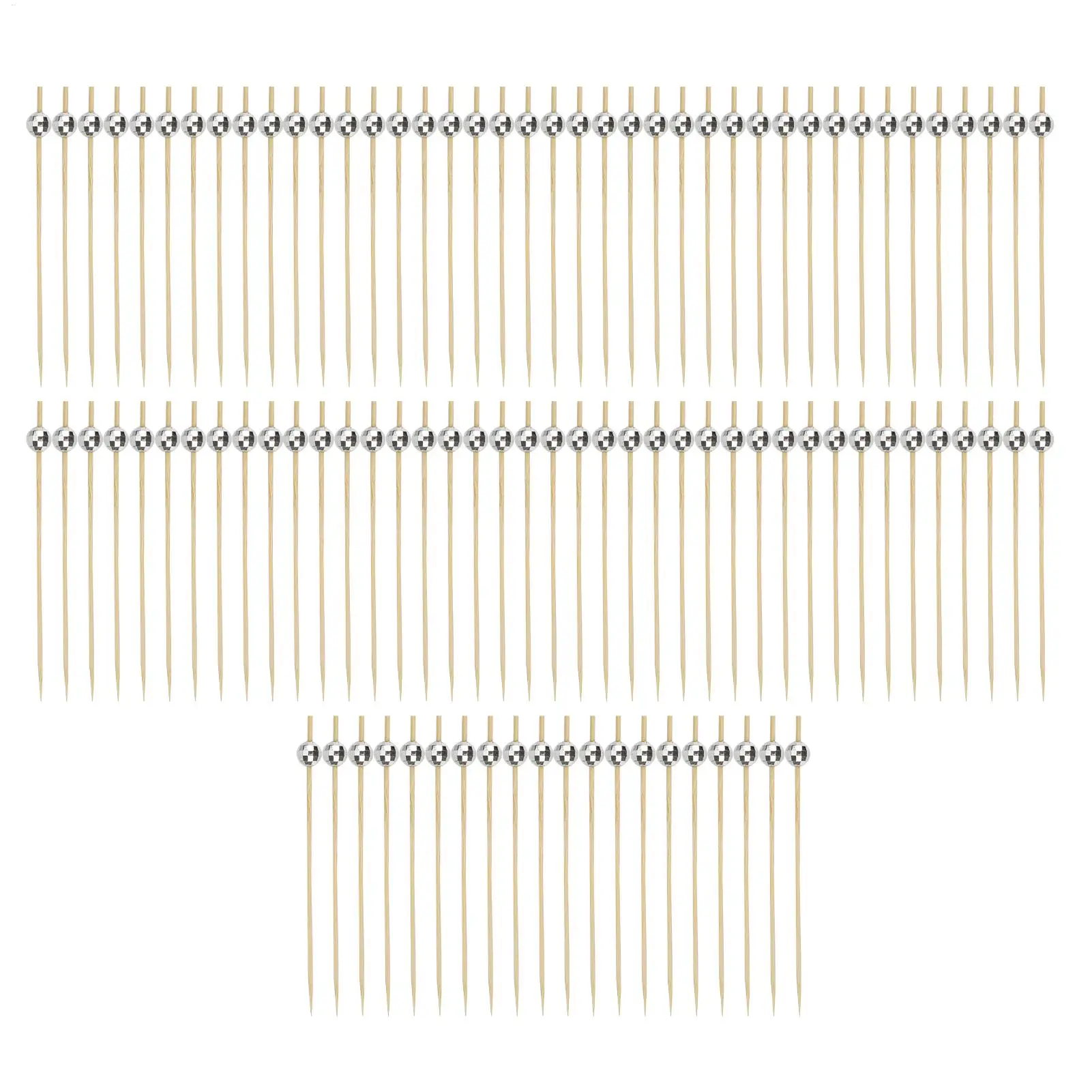 Cocktail Picks 100 Piece Fruit Sticks 12cm bamboo toothpicks Smooth  burr-free Portable toothpicks for Sandwich BBQ camping