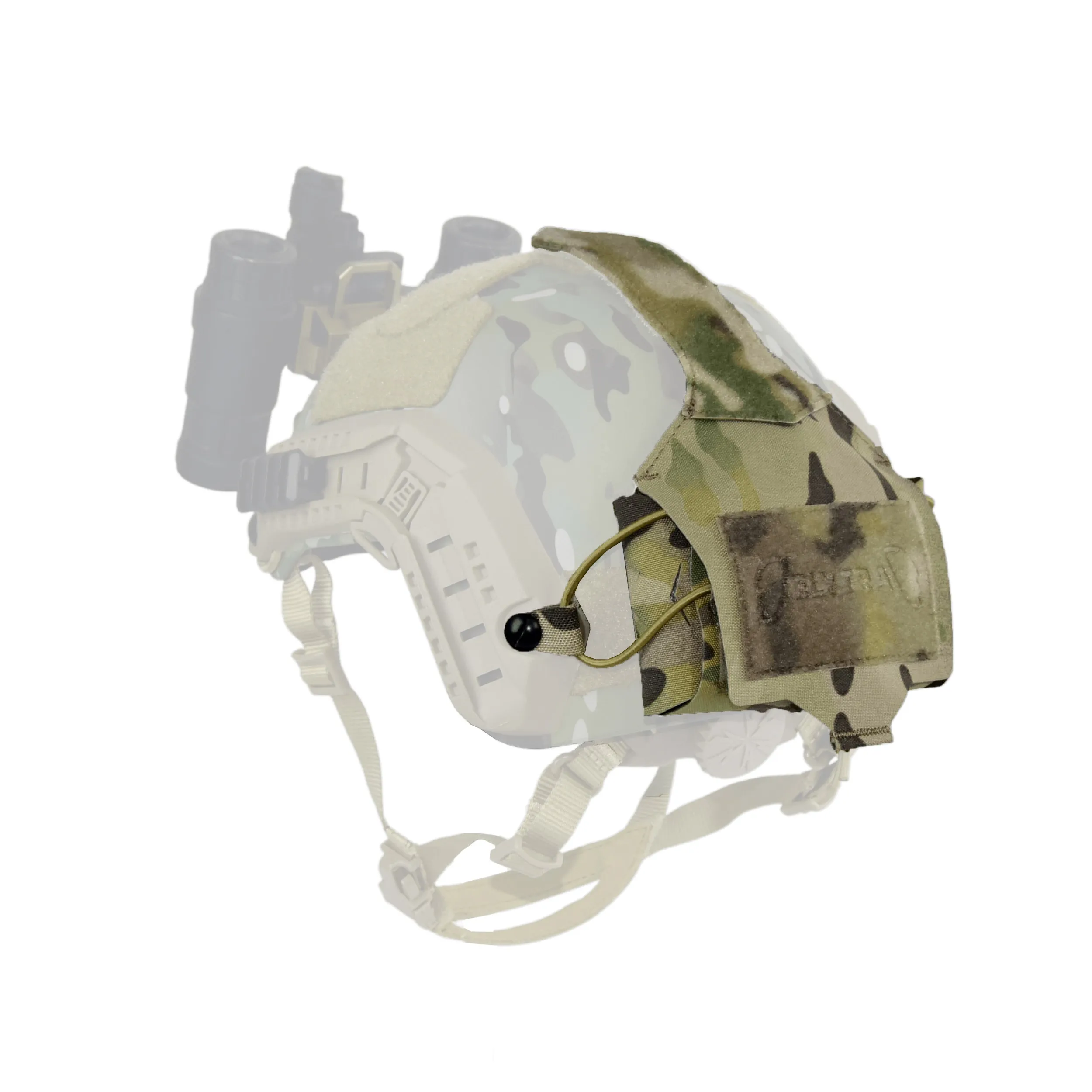 Universal Helmet Extension Battery Pack Flip Cover Rear Head Position Balancing Weight with Velcro