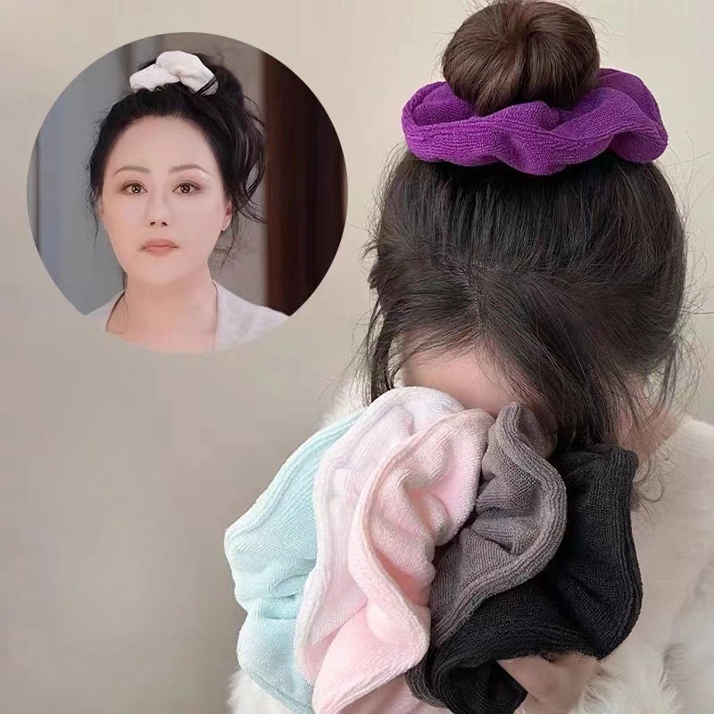 Candy Color Velvet Scrunchies Elastic Rubber Bands Women Girls Hairbands Hair Ties Ropes Ponytail Holder Headwear Accessories