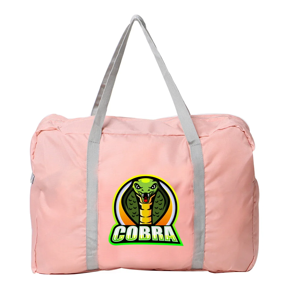 Bolsa de viaje Unisex de gran capacidad para mujer, bolso de mano con patrón de Cobra Series, de nailon, plegable, a la moda