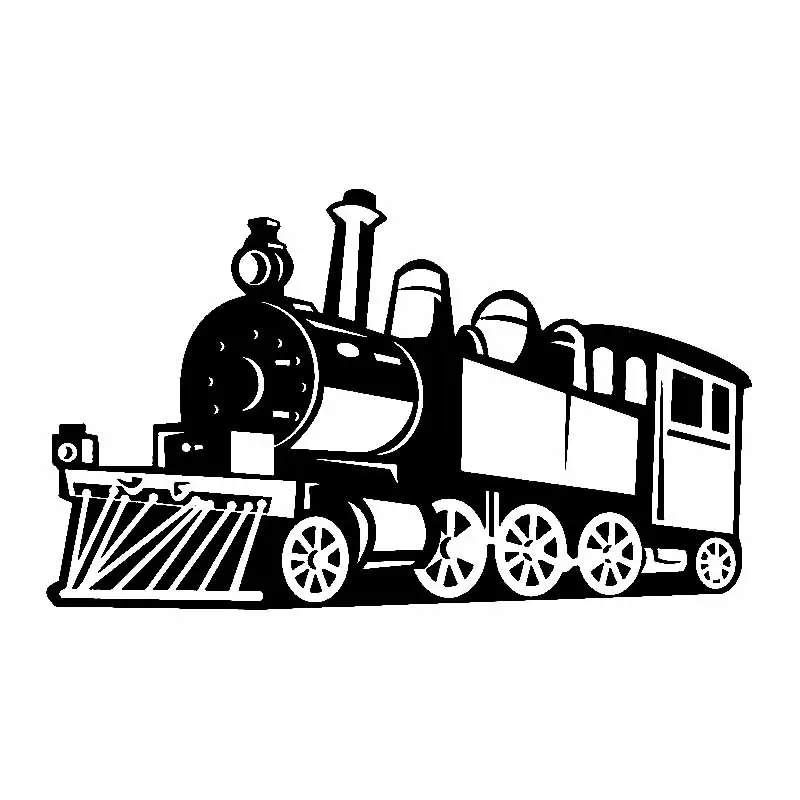 

Original Steam Train Exquisite Decals Fashion Car Window Stickers Personalized Pvc Waterproof Decals Black/white, 19cm*11cm