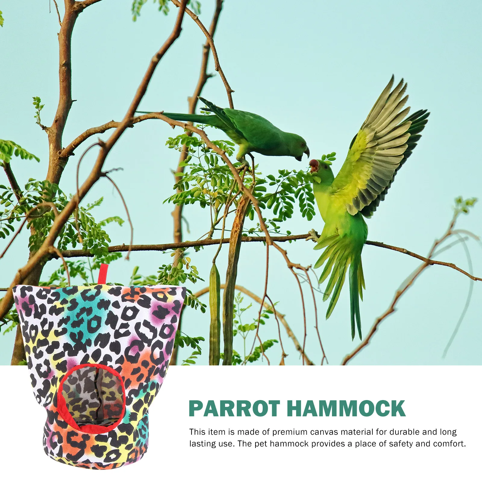 

Bird Hammock Parrot Nest Cockatiel Swing Climbing Perch for Cage Pet Hanging Bed Small