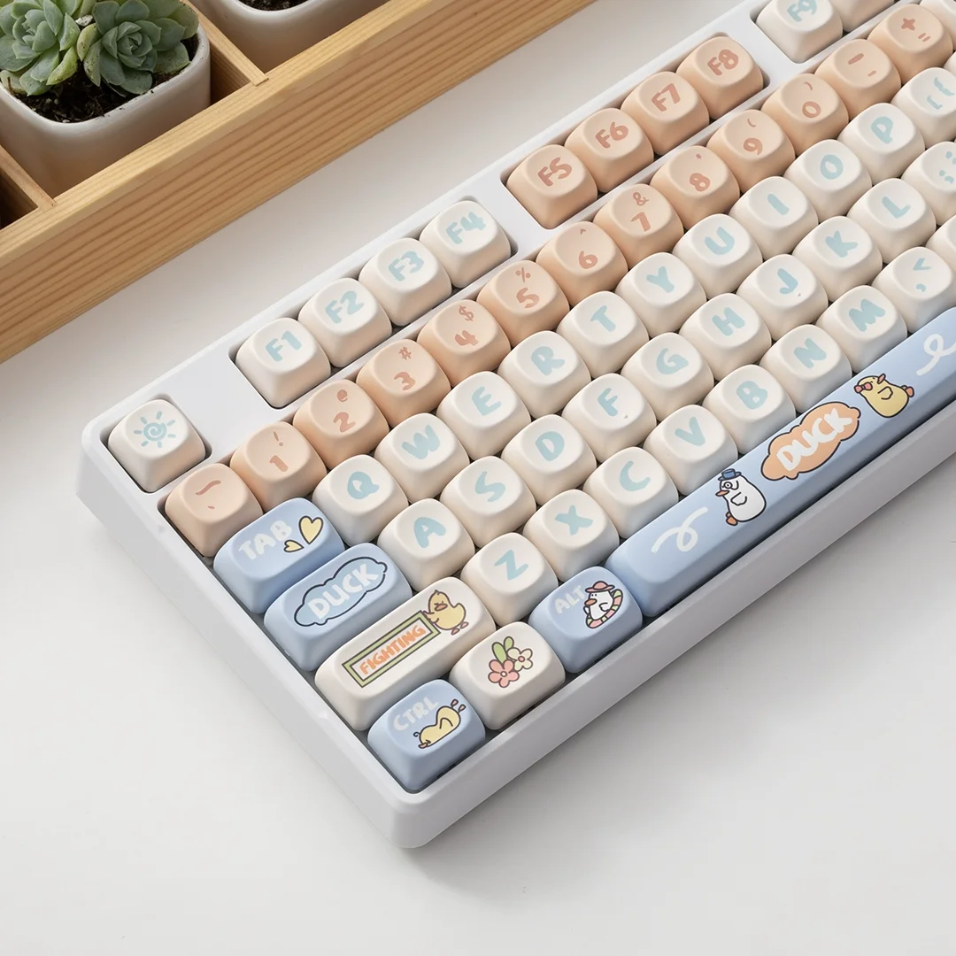 Keycap de dessin animé mignon, MOA hautement sublimé, adaptation 68, 75, 82, 98, 100, 104/108, etc.