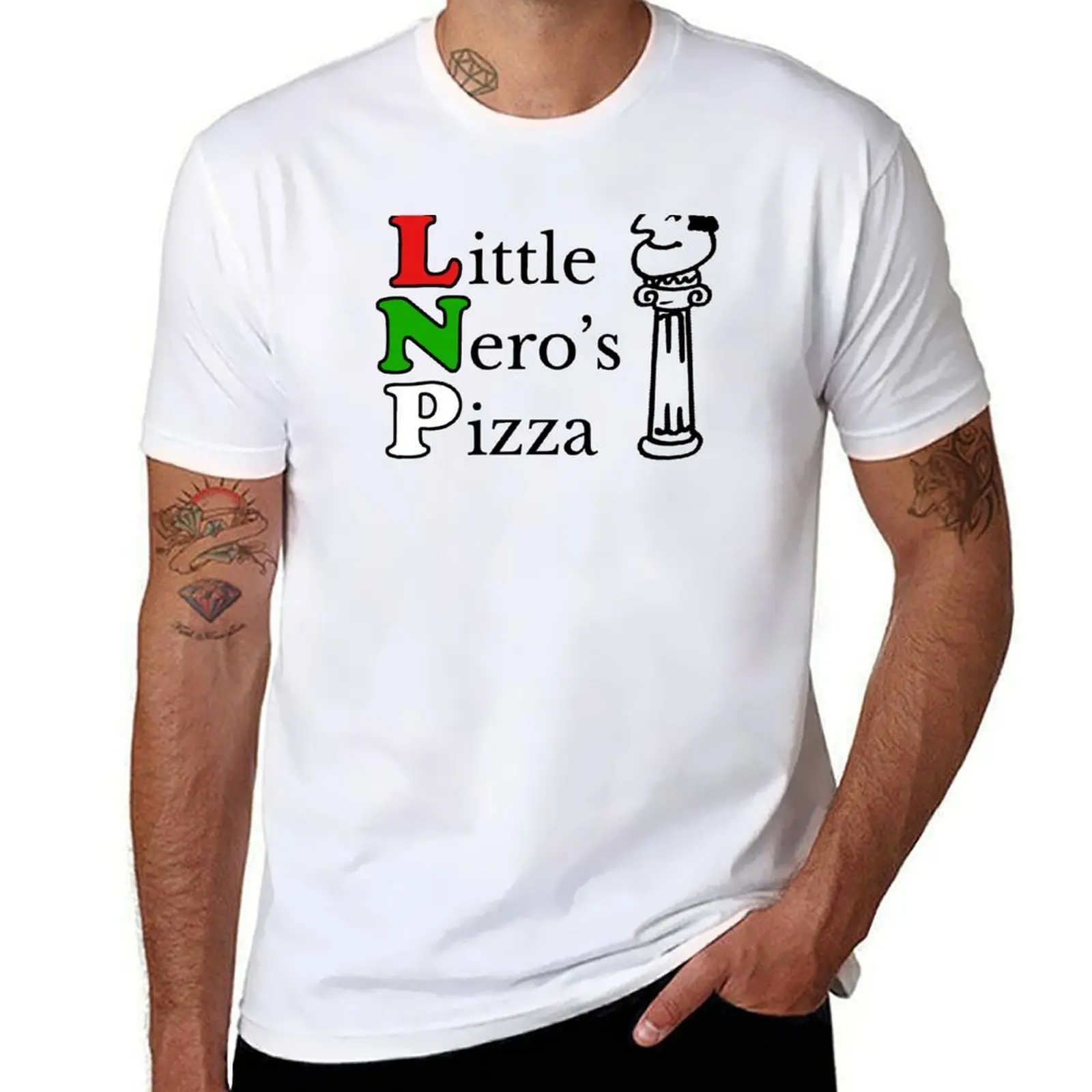 

Little Nero's Pizza - Home Alone Reference T-Shirt t shirts for man graphic vintage man t shirt cotton T-Shirt