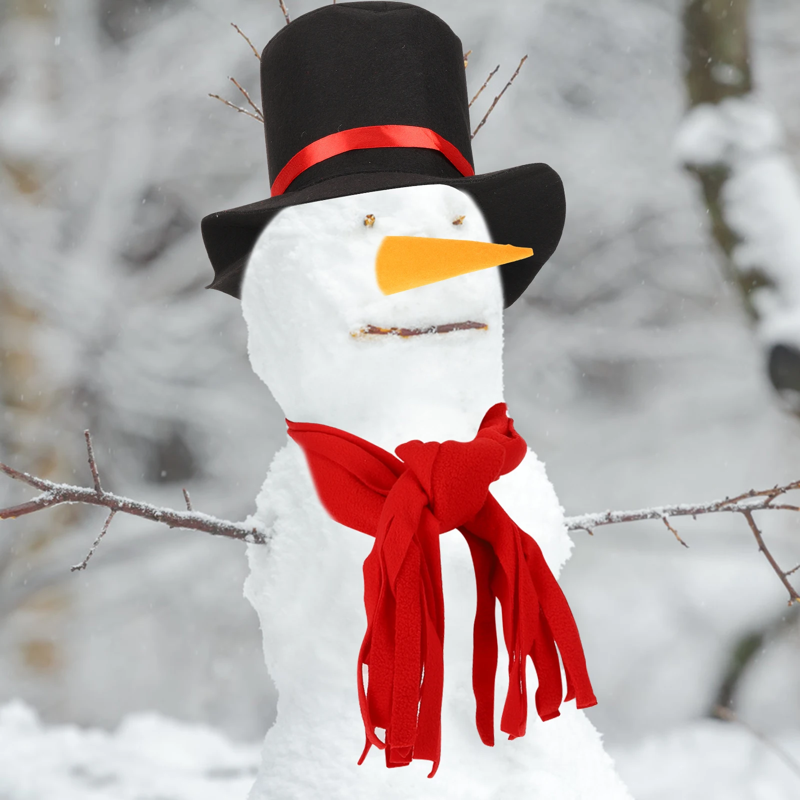 

Dress DIY Snowman Making Kit For Holiday Christmas Decor Kit Props Hat Scarf Gloves Nose Clothing Snowman Costume Winter Party