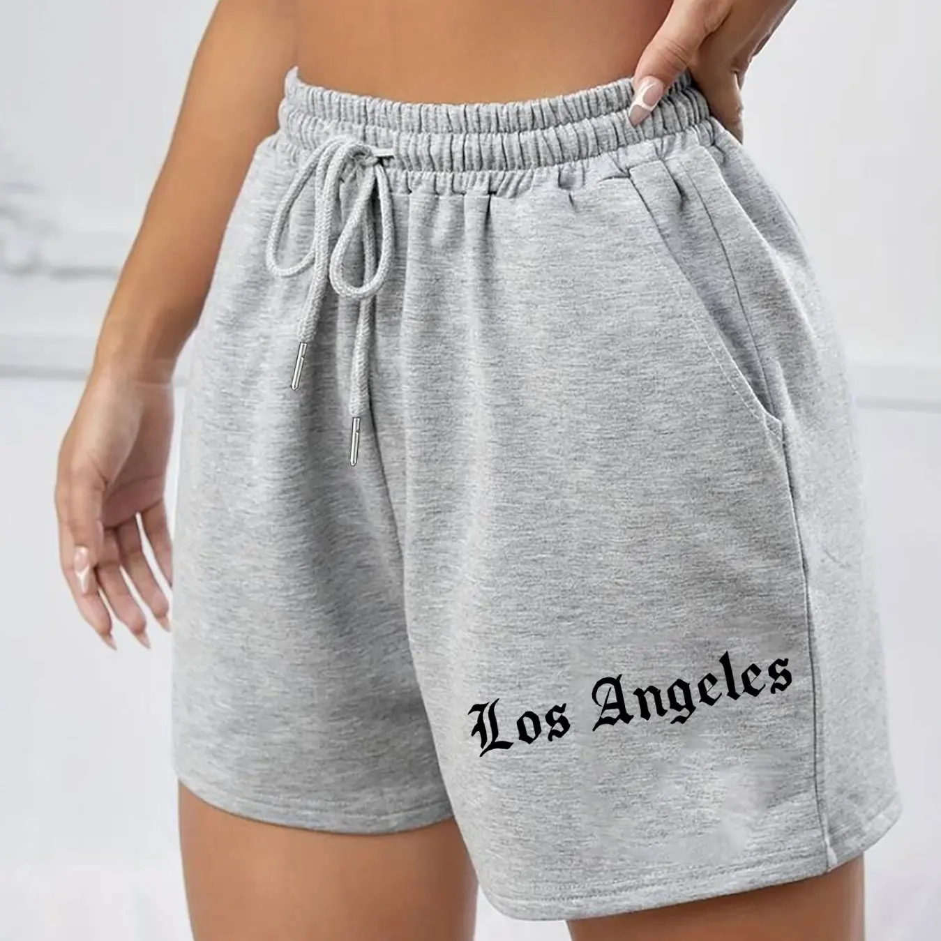 

2026 Women's Summer Casual Shorts Letter Print Loose Fit Stylish and Versatile Suitable for Gym and Lounge Wear