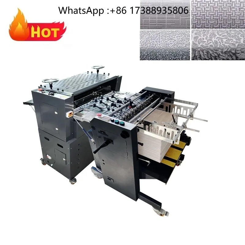 High Speed Automatic Paper Sheet Feeder Roller Embossing Machine for Cardboard