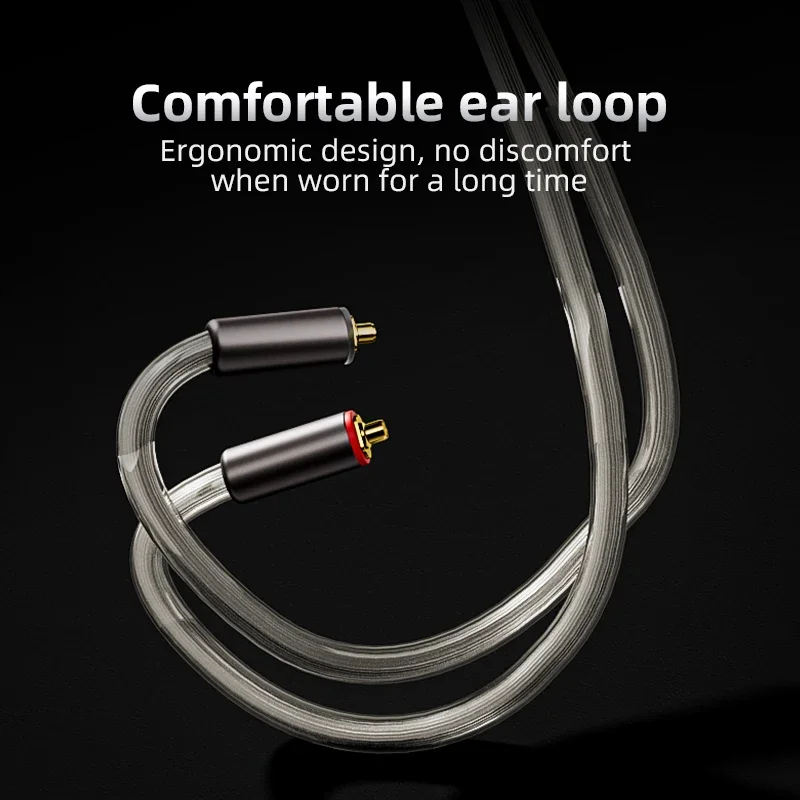 TODN HiFi Audio Replace Wire 2 Core Silver Plated OCC Cable MMCX 2Pin 4.4mm 3.5mm aux for Carat Tangzu Fudu HOLA Zero MK4