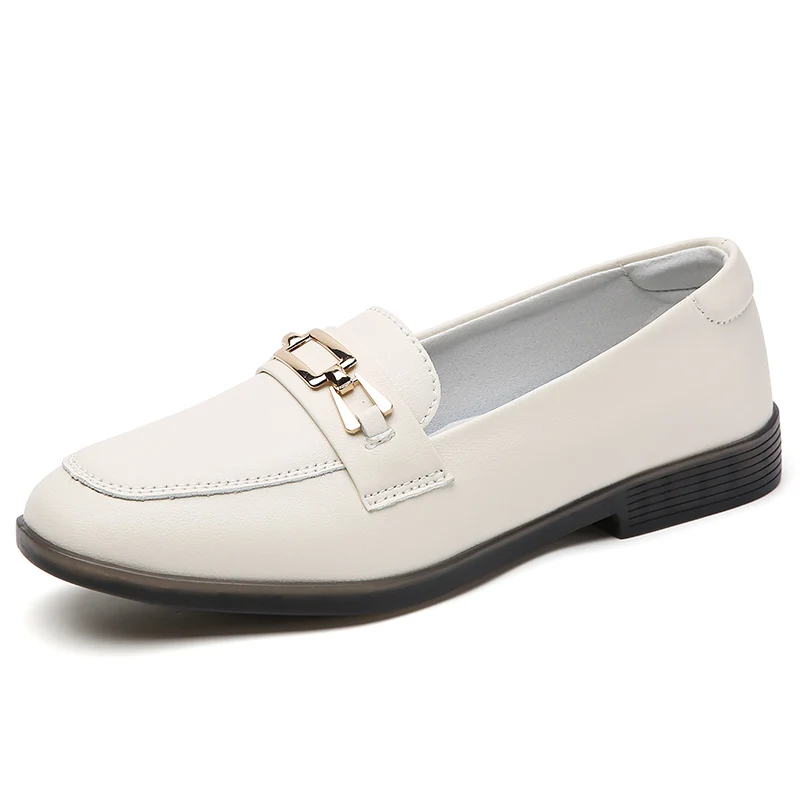 Nuevo mocasines de piel de vaca 100% de talla grande para mujer, zapatos de cuero, zapatos deportivos informales, zapatos vulcanizados ligeros a la moda para mujer, zapatillas de deporte