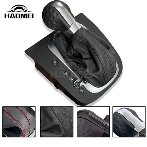 Perilla de palanca de cambios adecuada para Volkswagen Golf 5 6 MK5 6 modelos Jetta palanca de cambios automática con cubierta antipolvo y Panel de visualización