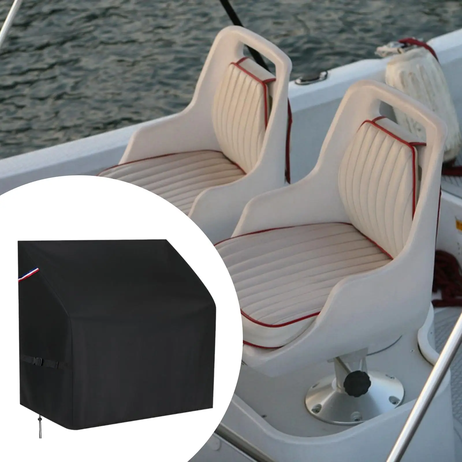 

Boat Seat Cover Protector Dustproof Waterproof Foldable Easy to Install Utility Multipurpose Yacht Chair Cover for Outdoor