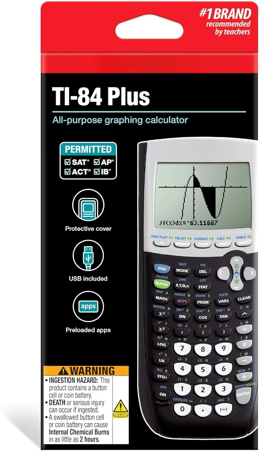 

Graphics Calculator, Black 320 x 240 pixels (2.8" diagonal)
