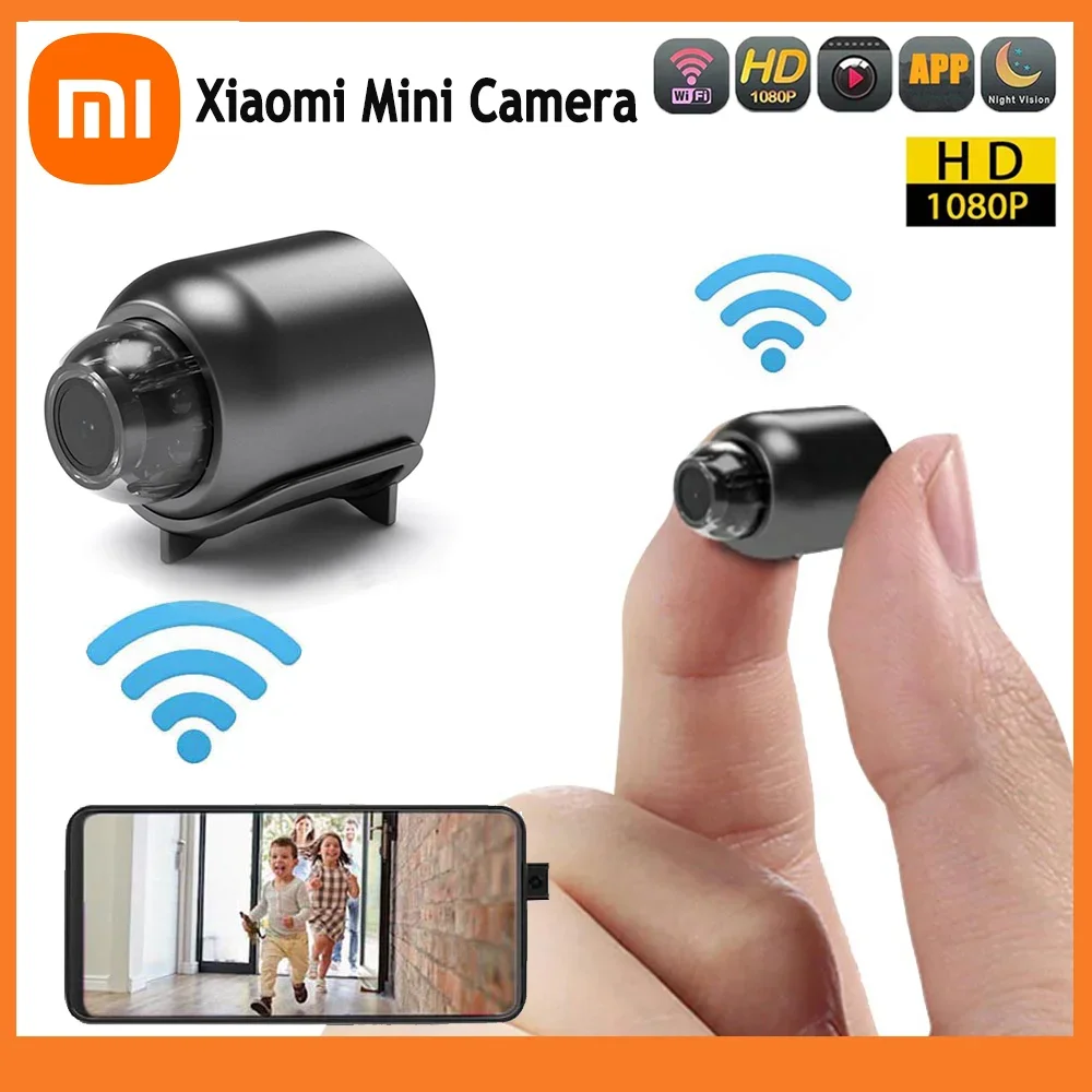 Xiaomi-Mini Caméra HD 1080P, Wifi, Sans Fil, à Distance, Vision Nocturne, Bébé, Animal Domestique, permission de Sécurité Intérieure, Enregistreur