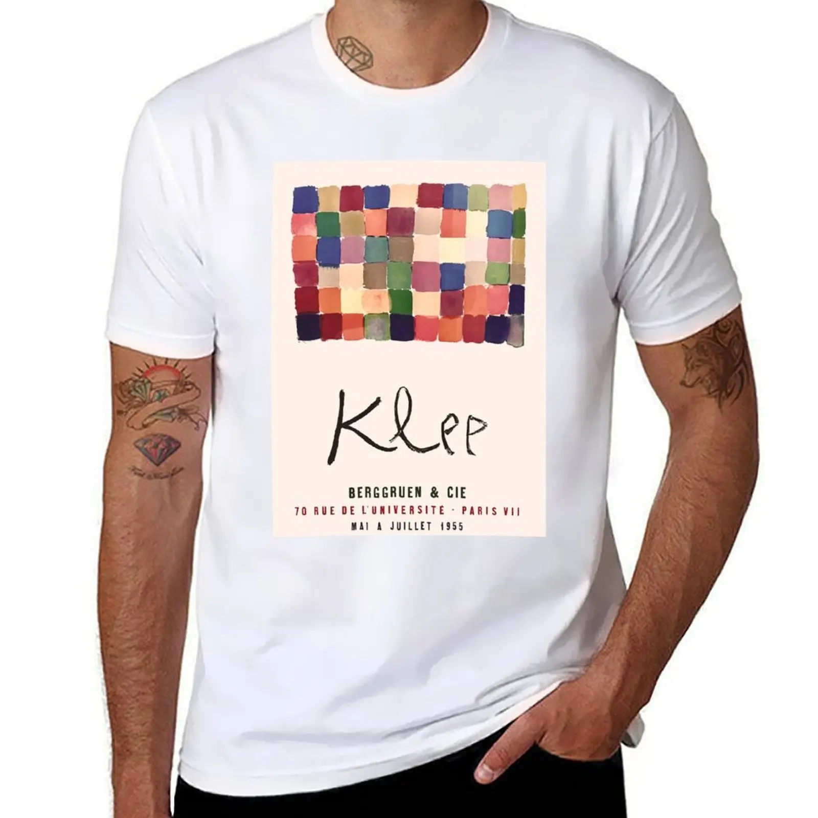 

Paul Klee - Exhibition poster 1955 T-Shirt t shirts with prints t shirt man casual t shirts for man cotton soft T-shirt