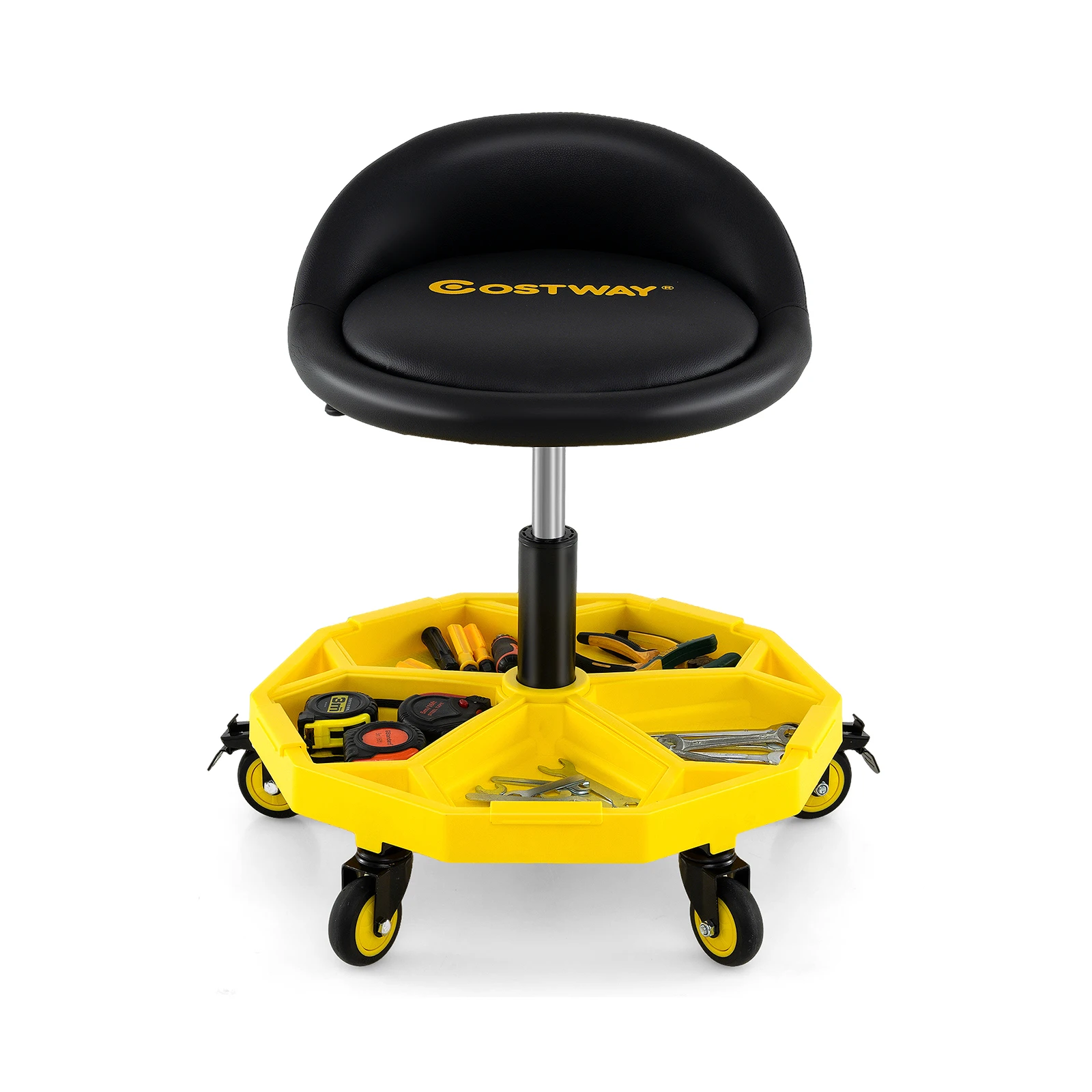 

Табурет для гаража на колесиках, 20–25 дюймов, регулируемый по высоте табурет для механика на колесиках для гаража