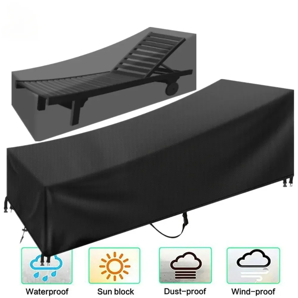 

Outdoor Garden Sunbed Covers Sun Lounger Cover Patio Outdoor Lounge Chair Recliner Protective Cover Furniture Waterproof Cover