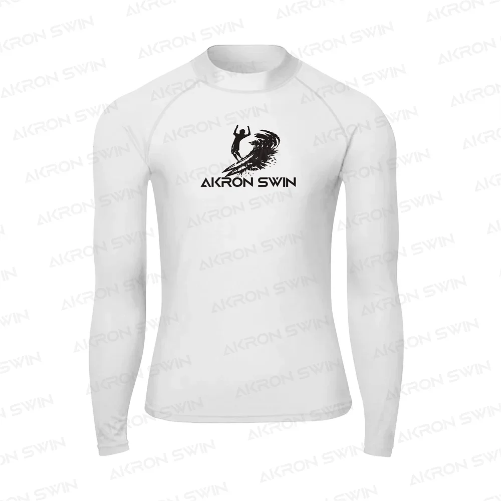 Men Swimsuit T-shirt Beach UV Protection Swimwear Rash Guard Long Sleeve Surfing Diving Swimsuit Surf T-shirt Rashguar UPF 50