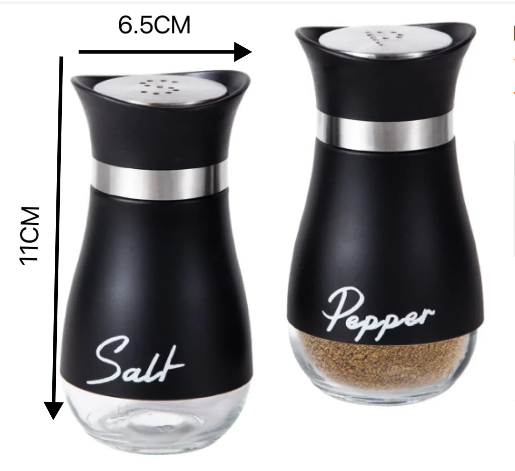 مجموعة مكونة من قطعتين من برطمانات توابل قابلة لإعادة الاستخدام، مثالية للشوي والفلفل والملح والمختومة والمقاومة للرطوبة ومستلزمات المطبخ